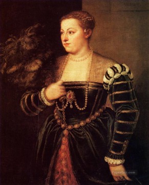 Titian Painting - Titians daughter Lavinia 1560 Tiziano Titian